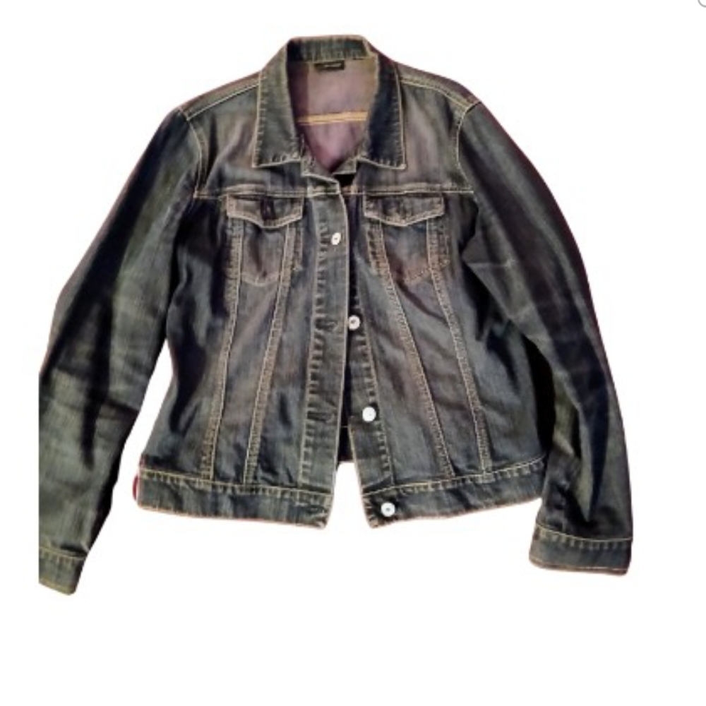 Black Distressed Jean Jacket Classic Style